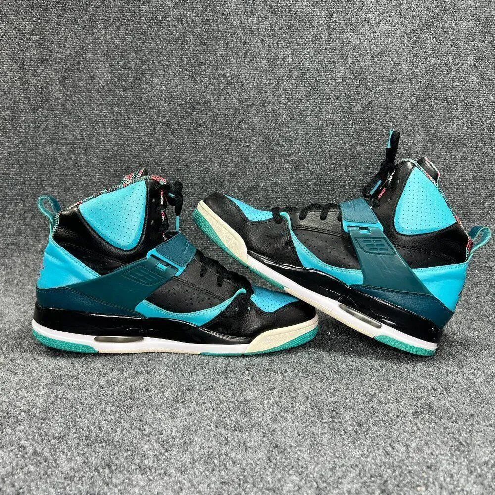 Jordan Flight 45‎ High Black Shoes Men's Size 12.5 Black Blue Basketball Shoes